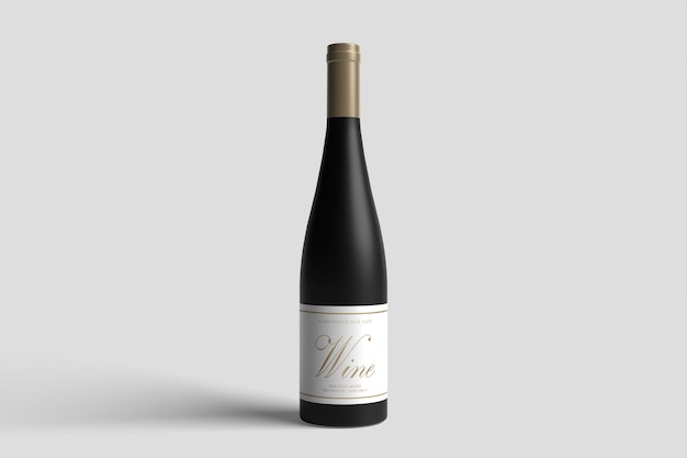 Elegant Wine Bottle Mockup