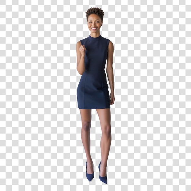 PSD elegant woman in navy dress