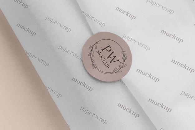 Elegant wrapping paper mockup