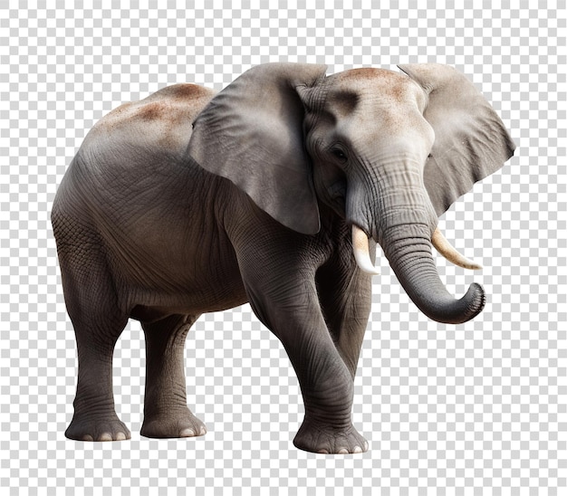 PSD elephant in transparent background