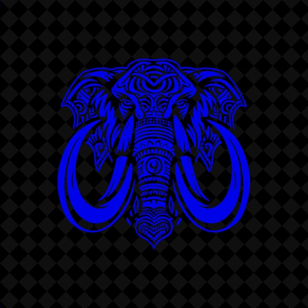 an elephant with a blue background with the words  elephant  on it