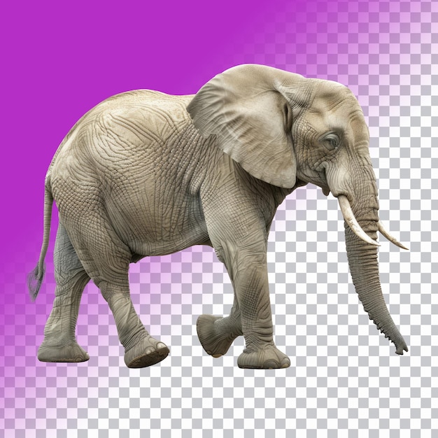 PSD an elephant with a pink background and a purple background with a pink background