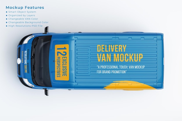 Elevate Your Brand with Jumper Van Mockup top side view