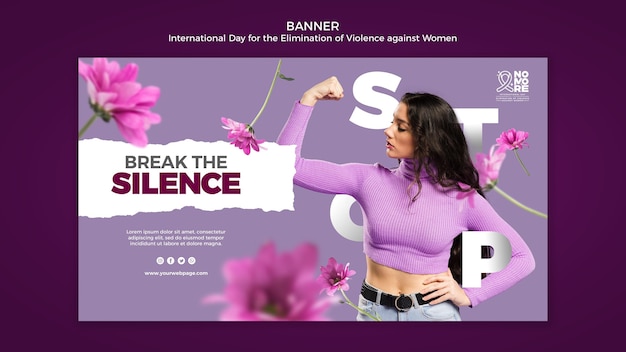 Elimination of violence against women banner