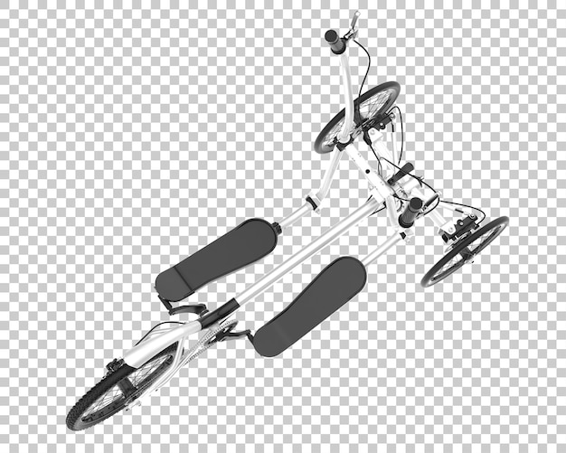 Elliptical bike isolated on transparent background 3d rendering illustration