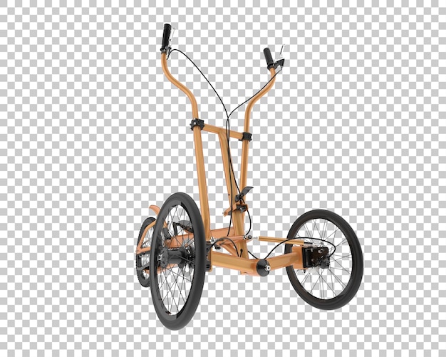 Elliptical bike isolated on transparent background 3d rendering illustration