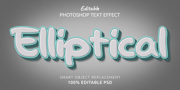 Elliptical Editable Psd Text Style Effect