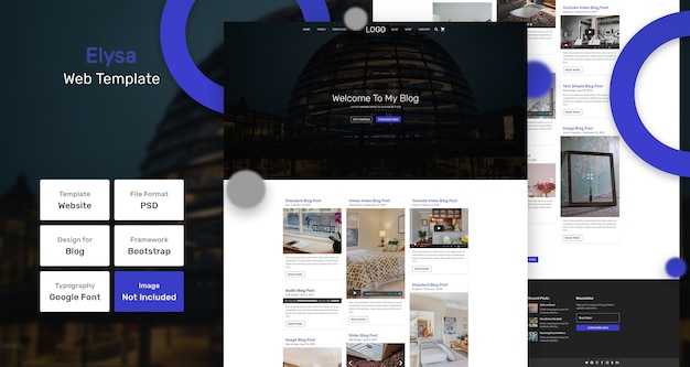 Elysa services and marketing web template