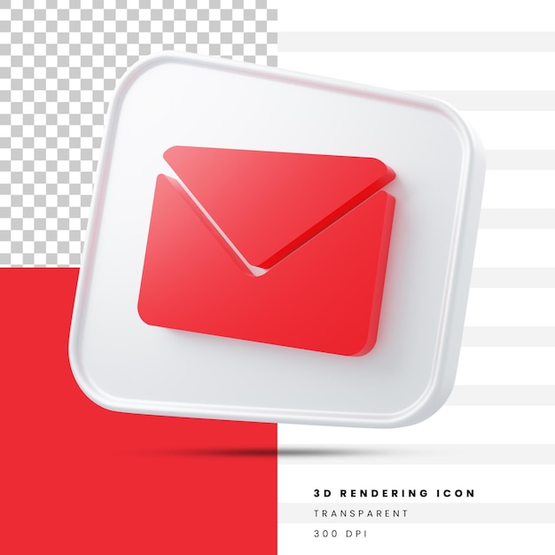 email and envelope 3d rendering icon 