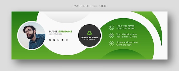 Email signature or email footer and personal social media facebook cover design template