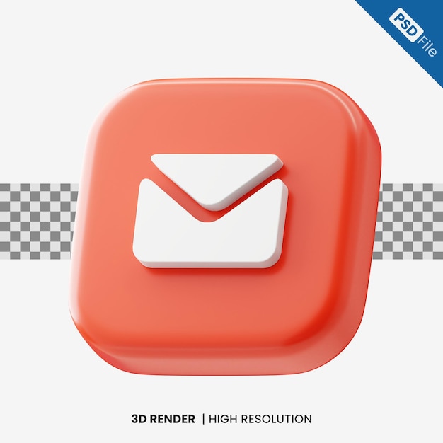 email social media 3d icon