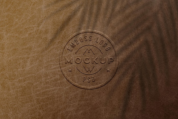 Embossed Logo Mockup PSD Template