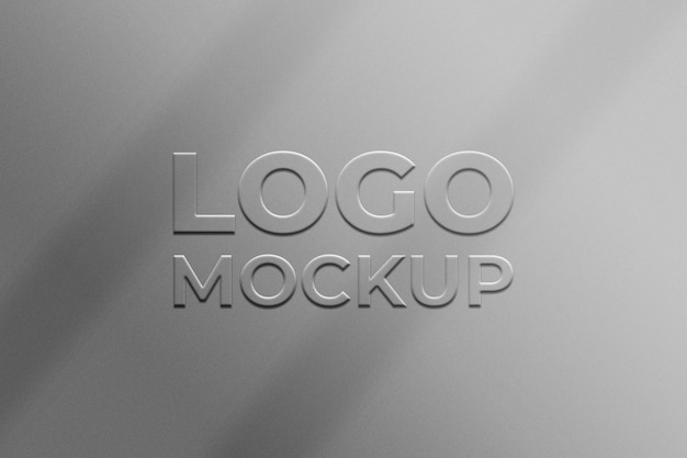 Embossed metal logo mockup