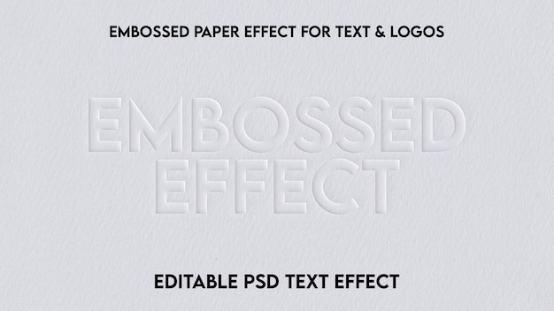 PSD embossed paper effect