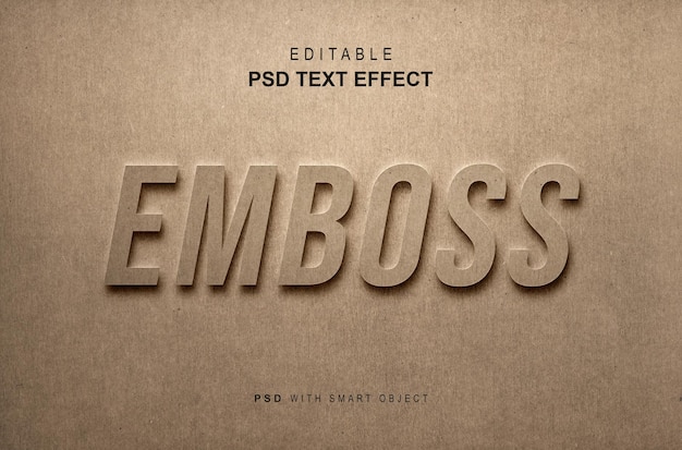 Embossed text style effect