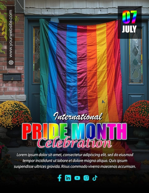 PSD embrace diversity lgbtq pride celebration flyer