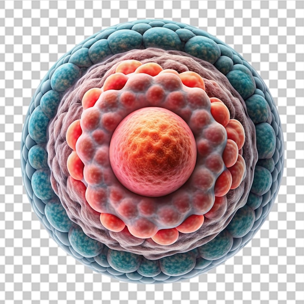 PSD embryo development secondary oocyte ovulation on transparent background