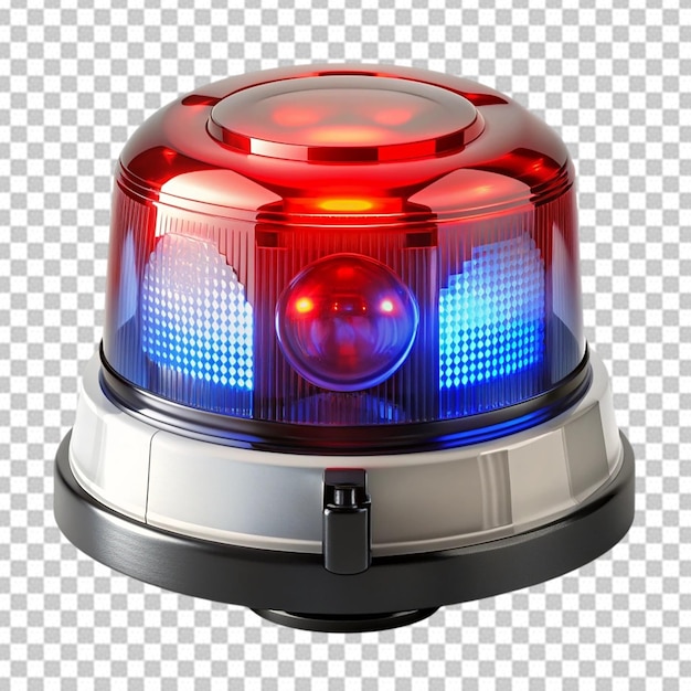 PSD emergency or police car siren flashing lights