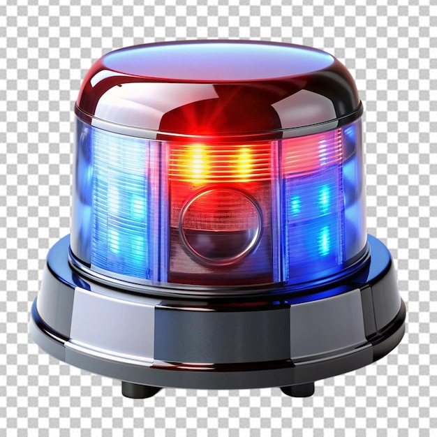 PSD emergency or police car siren flashing lights