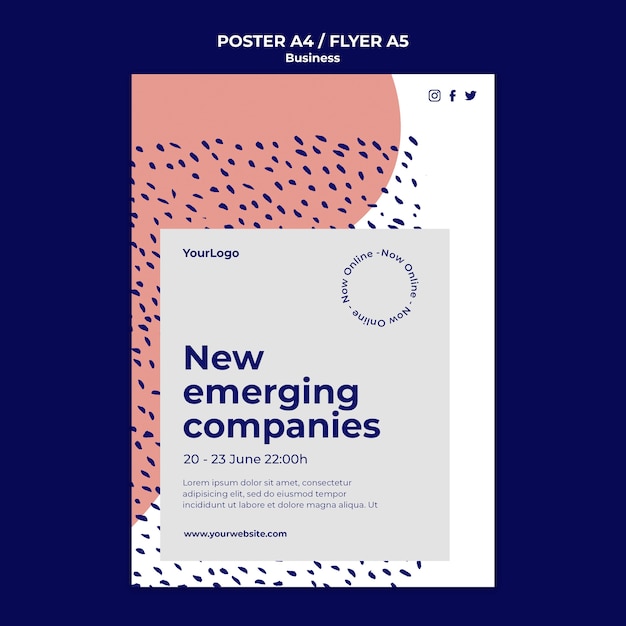 Emerging companies poster template