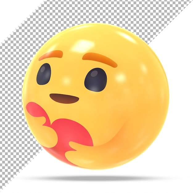 emoji care 3d render