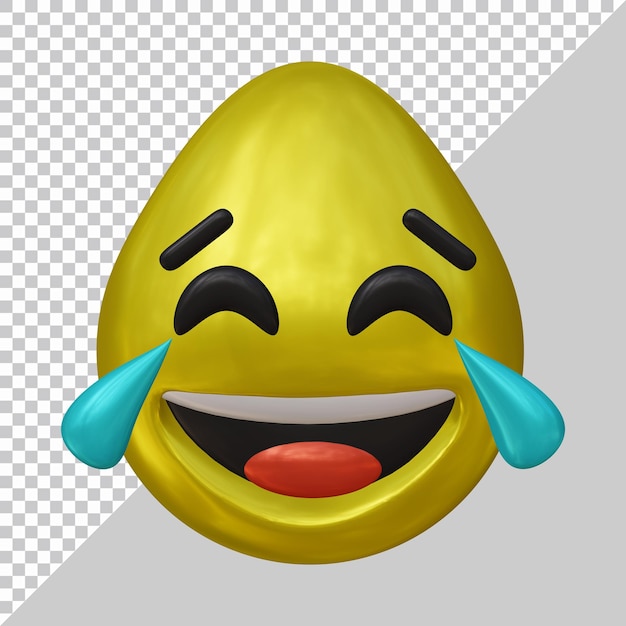 Emoji or emoticon for social media in 3d render