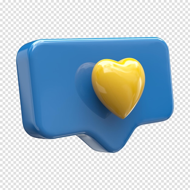 Emoji Loved Heart 3D Brazil Flag Colors Green and Yellow