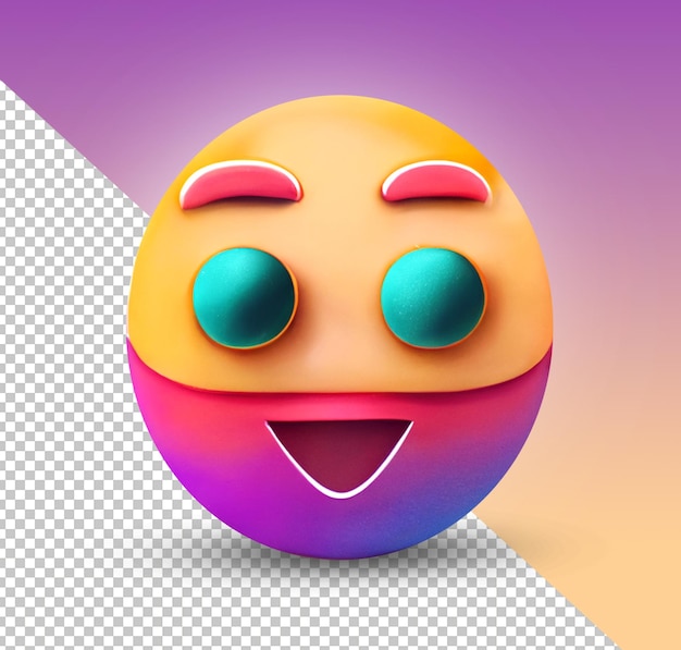 Emoji smiling face Surprised emoticon Cartoon face with beard