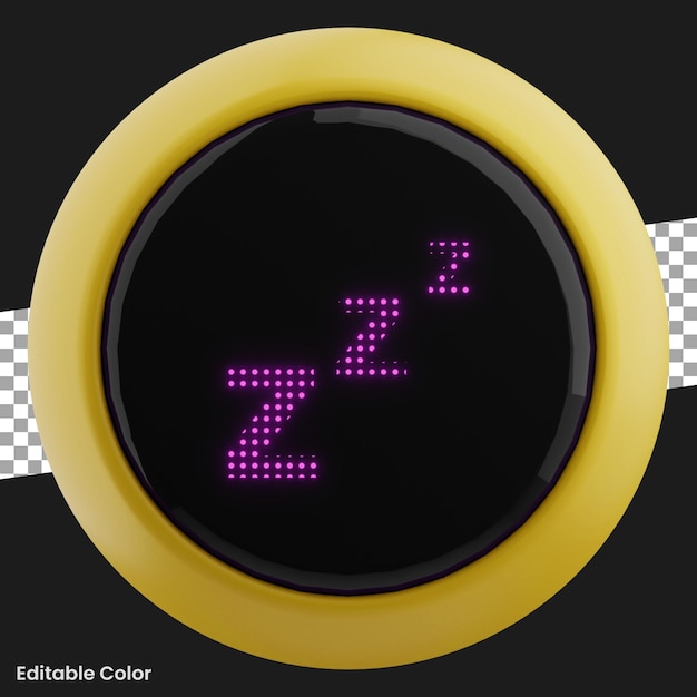 emoticon robot with sleep expression 3d illustration