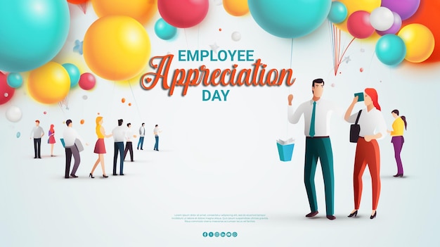 Employee appreciation day psd background