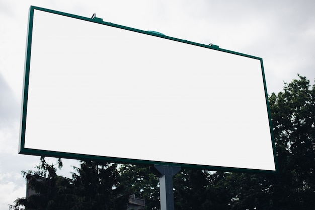 Empty billboard in the city