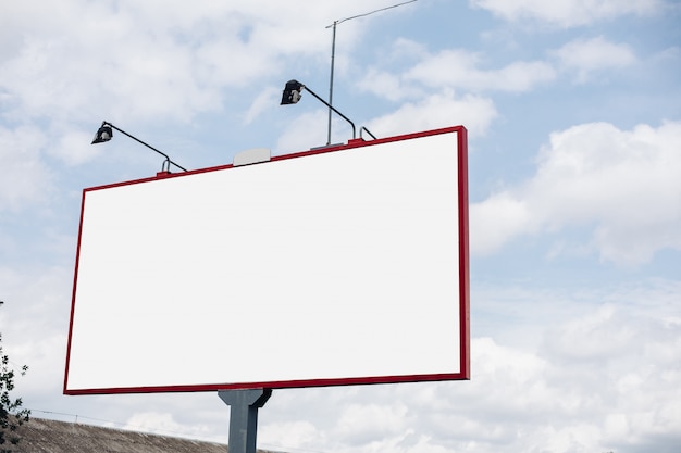 Empty billboard in the city