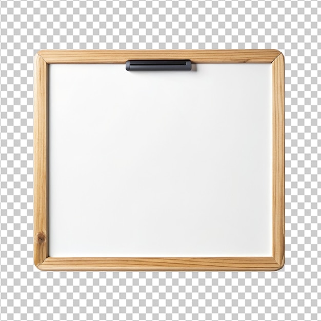 PSD empty black wooden whiteboard transparent background