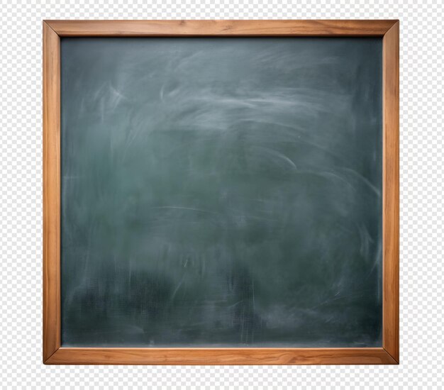 PSD empty blackboard with wooden frame