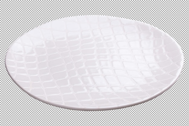 Empty blank ceramic dish isolated on alpha background