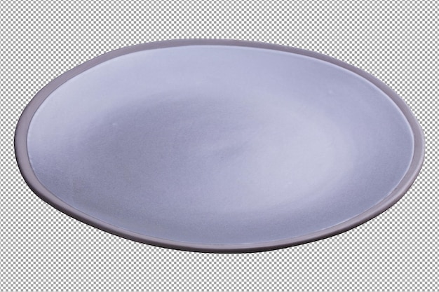 Empty blank ceramic dish isolated on alpha background