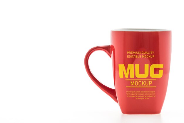 Empty coffee mug editable mockup.