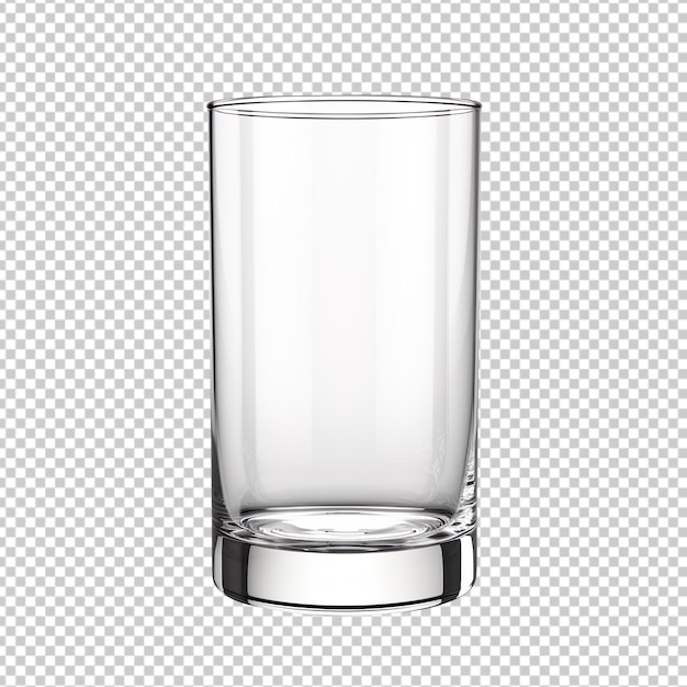 PSD empty drinking glass isolated on transparent background