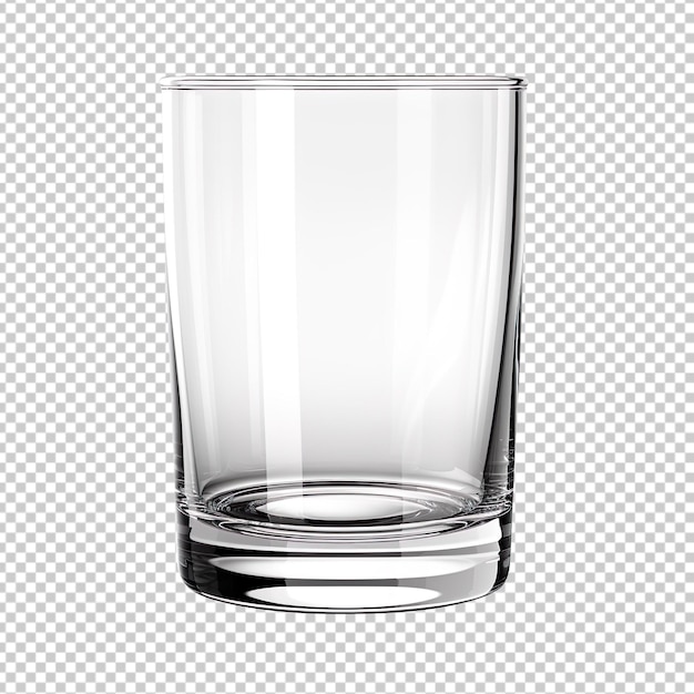 PSD empty drinking glass isolated on transparent background