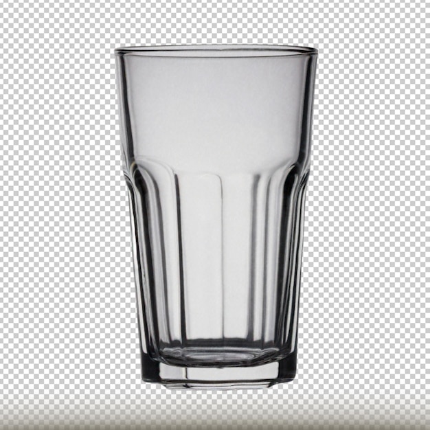 PSD empty glass cup isolated on transparent background