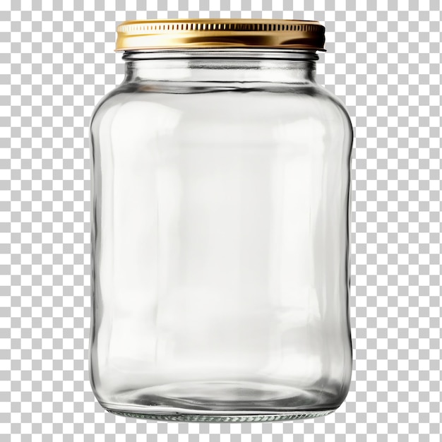 PSD empty glass jar isolated on transparent background png psd