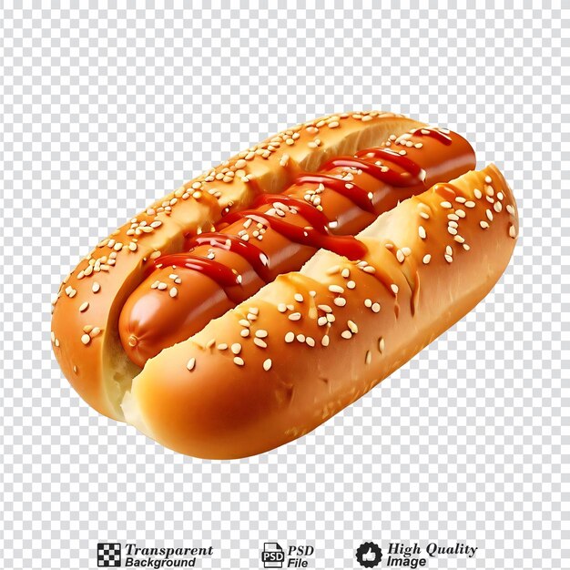 empty hot dog buns isolated on transparent background