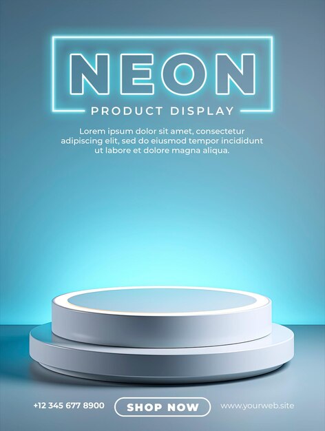 PSD empty podium for products display futuristic pedestal for display blank podium for product