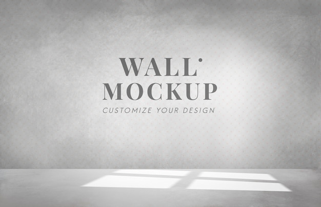 Empty room with a gray wall mockup