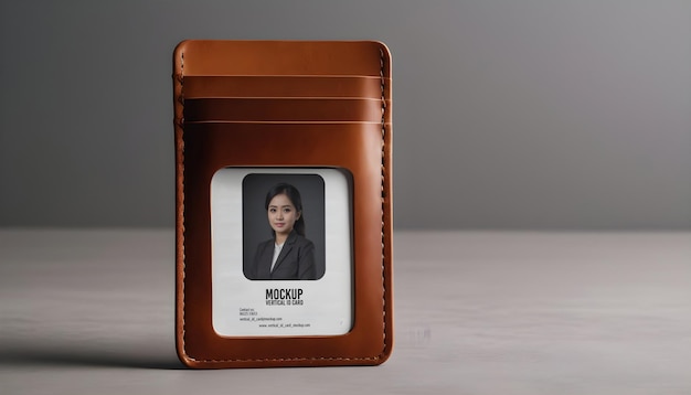 Empty Vertical Id Card Holder