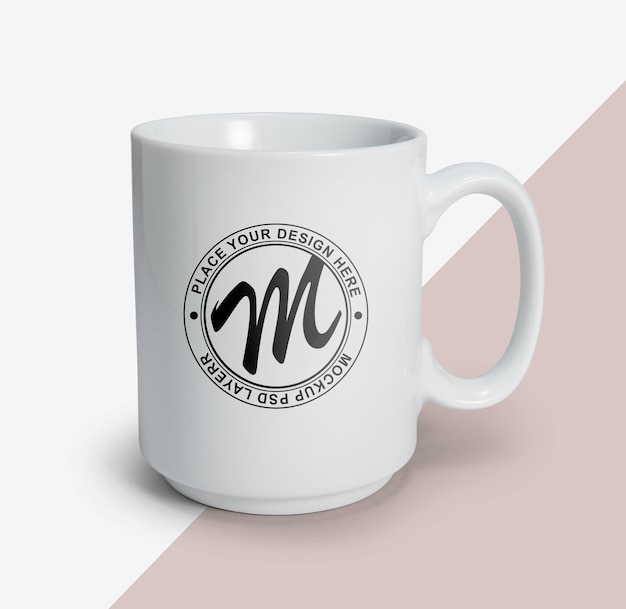 Empty white mug mockup