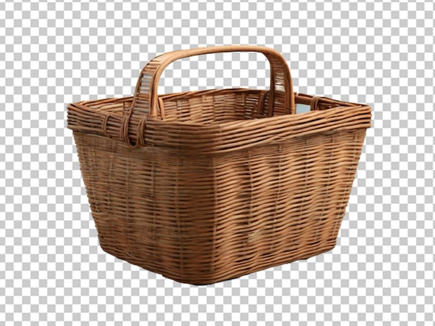 Empty wicker picnic basket in PNG Easter