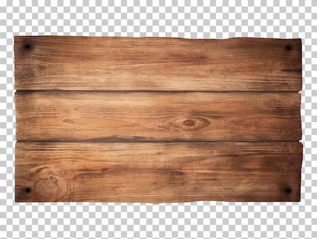 Empty wooden sign isolated on transparent background png psd