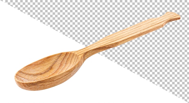 Empty wooden spoon isolated