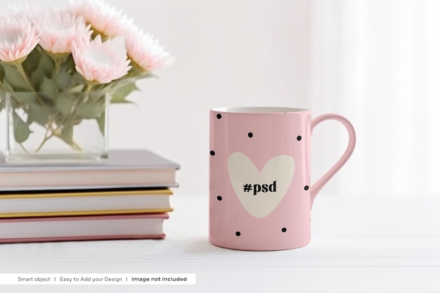 PSD enamel mug mockup download